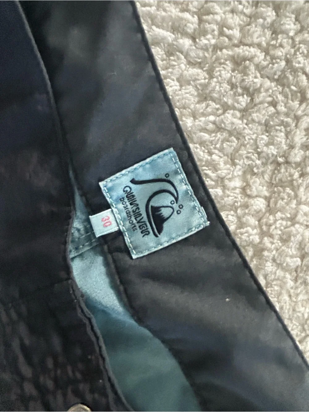 Quiksilver Slate Blue Boardshorts with Black Checker Panels